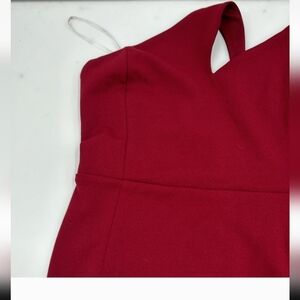 Lulus Poised to Party One Shoulder Cutout Cocktail Minidress in Fall Ruby